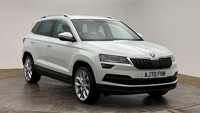 Used Skoda Karoq SE L 110 HP (80 kW) 2021 Moon white metallic SUV
