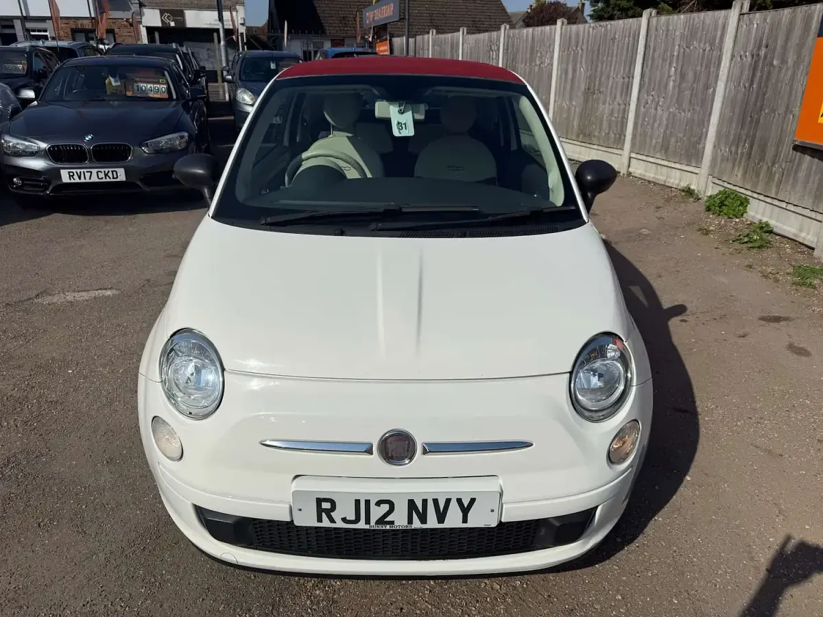 Used Fiat 500 Pop 2012 White Cabriolet