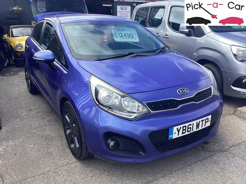 Blue Used 2012 Kia Rio 3 Hatchback | £2,495 (Fair price) - Image 1/4