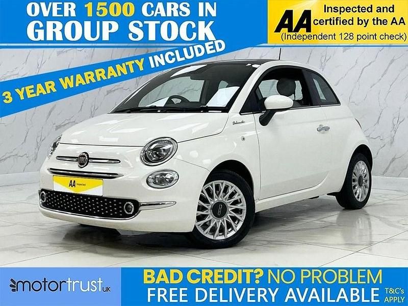 White Used 2021 Fiat 500 Dolcevita Hatchback | £10,095 (Fair price) - Image 1/2