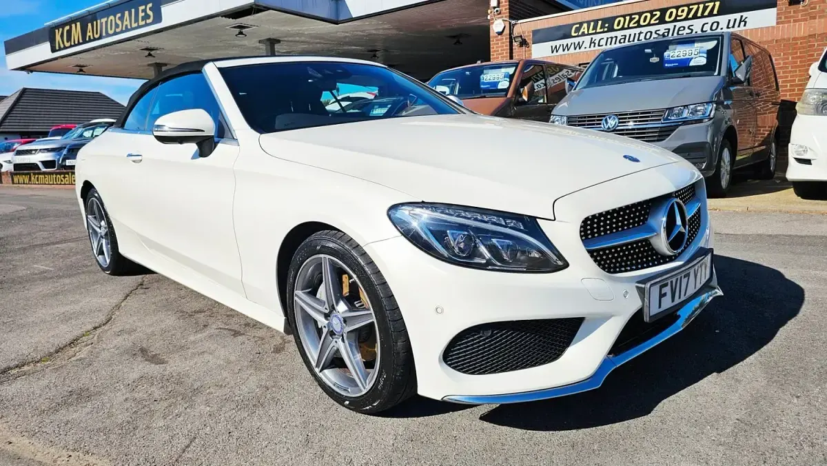Used Mercedes C220 AMG Line Premium Plus 2017 White Cabriolet