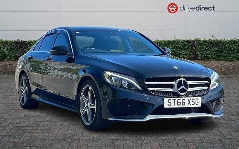 Black Used 2017 Mercedes C220 AMG Line Premium Sedan | £13,785 (Fair price) - Image 1/4
