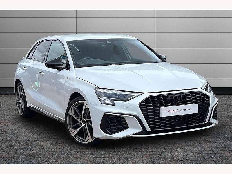 Glacier white Used 2024 Audi A3 Black Edition Hatchback | £30,895 (Expensive) - Image 1/4