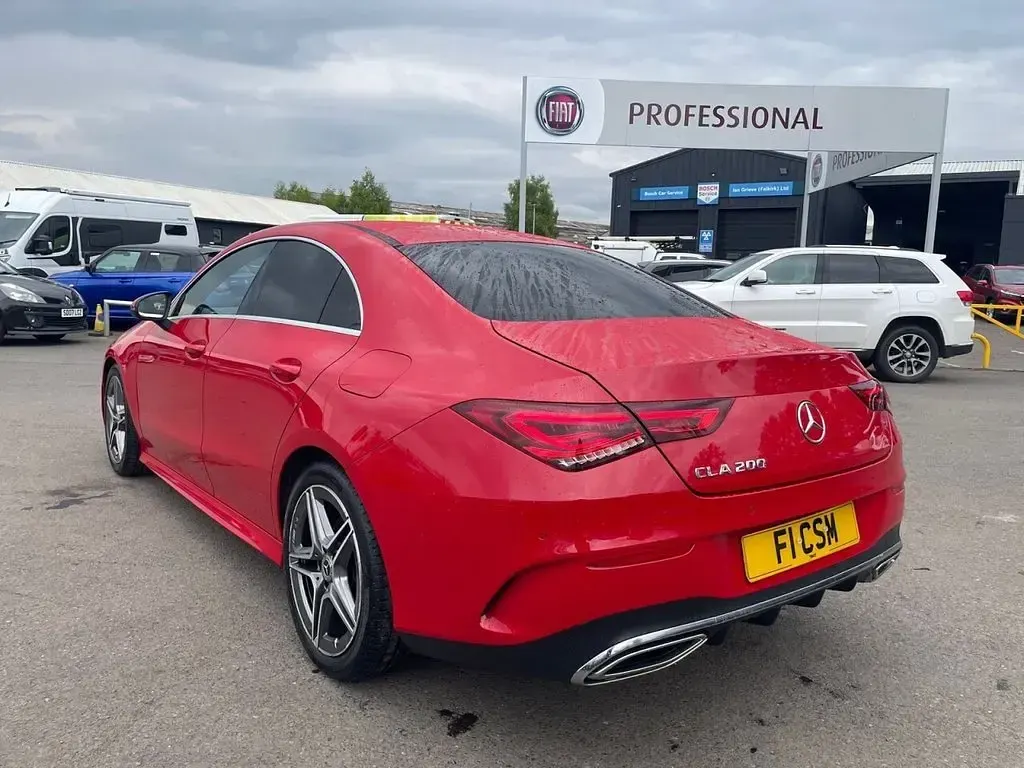 Used Mercedes CLA200 AMG line 163 HP (119 kW) 2019 Red Coupe