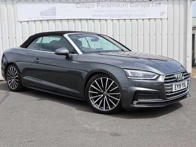 Grey Used 2019 Audi A5 Cabriolet S-Line Cabriolet | £19,995 (Good price) - Image 1/4