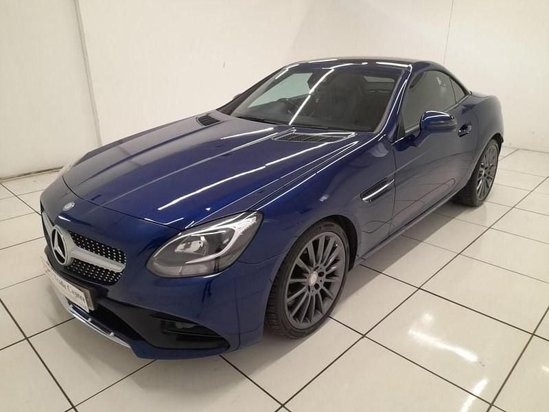 Used Mercedes SLC200 AMG line 184 HP (135 kW) 2016 Blue Cabriolet