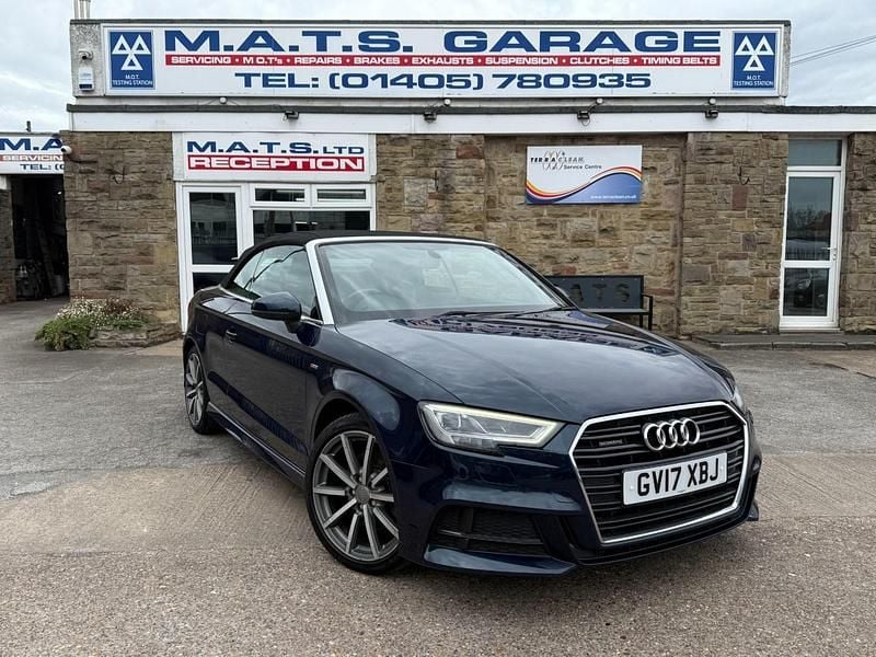 Blue Used 2017 Audi A3 Cabriolet S-Line Cabriolet | £9,695 (Super price) - Image 1/4