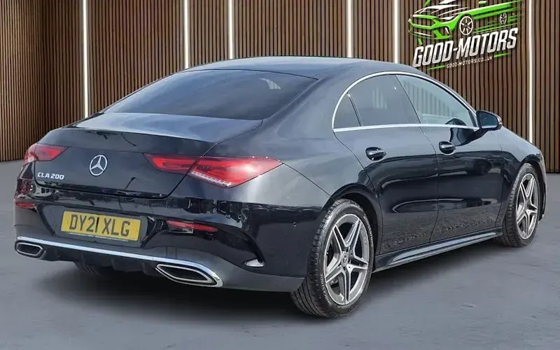 Used Mercedes CLA200 AMG line 163 HP (119 kW) 2021 Black Coupe