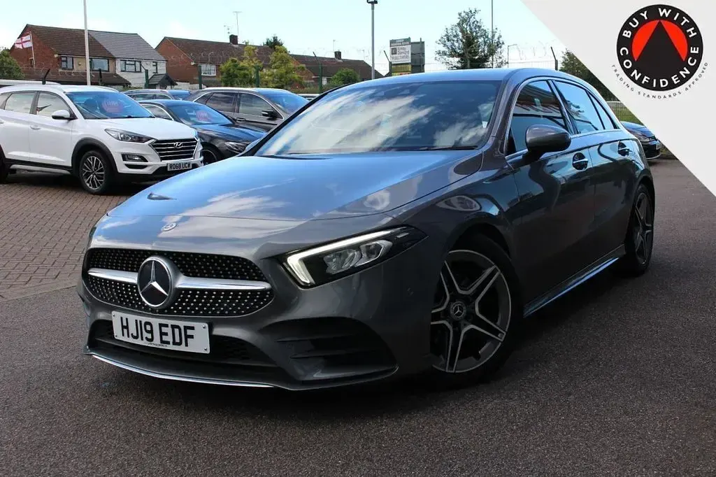 Used Mercedes A180 AMG line 136 HP (100 kW) 2019 Grey Hatchback