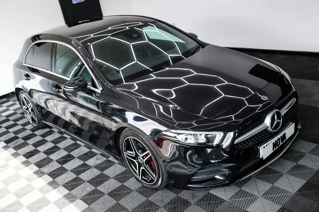 Used Mercedes A180 AMG line 116 HP (85 kW) 2019 Black Hatchback