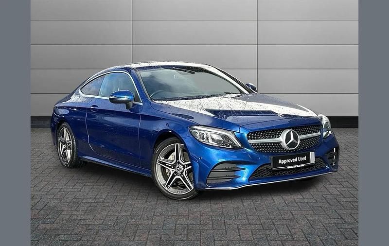 Used Mercedes C200 AMG line 180 HP (132 kW) 2023 Blue Coupe