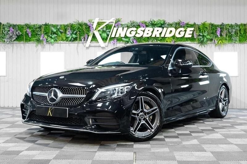 Black Used 2022 Mercedes C200 AMG line Coupe | £22,586 (Good price) - Image 1/4
