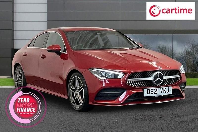 Red Used 2021 Mercedes CLA180 AMG line Sedan | £18,650 (Good price) - Image 1/4