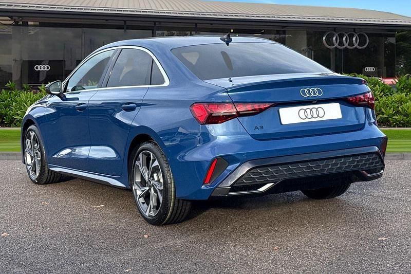 New Audi A3 S-Line 2025 Blue Sedan