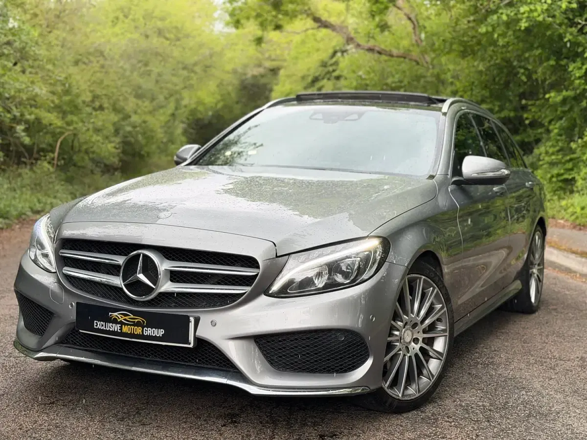 Used Mercedes C220 AMG Line Premium 170 HP (125 kW) 2015 Silver Estate