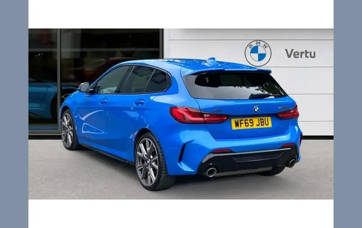 Used BMW M135 Shadowline 306 HP (225 kW) 2019 Blue Hatchback