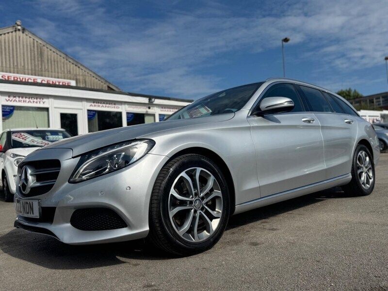 Silver Used 2015 Mercedes C220 Premium Plus Estate | £8,995 (Fair price) - Image 1/3