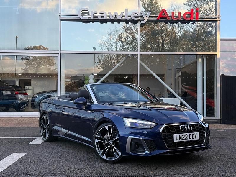 Blue Used 2022 Audi A5 Cabriolet Black Edition Cabriolet | £32,290 (Expensive) - Image 1/4