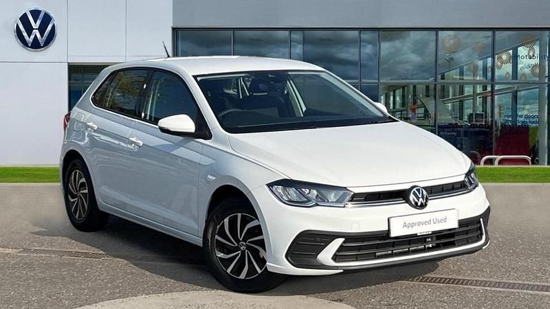 Pure white Used 2025 VW Polo Life Hatchback | £18,787 (Fair price) - Image 1/4