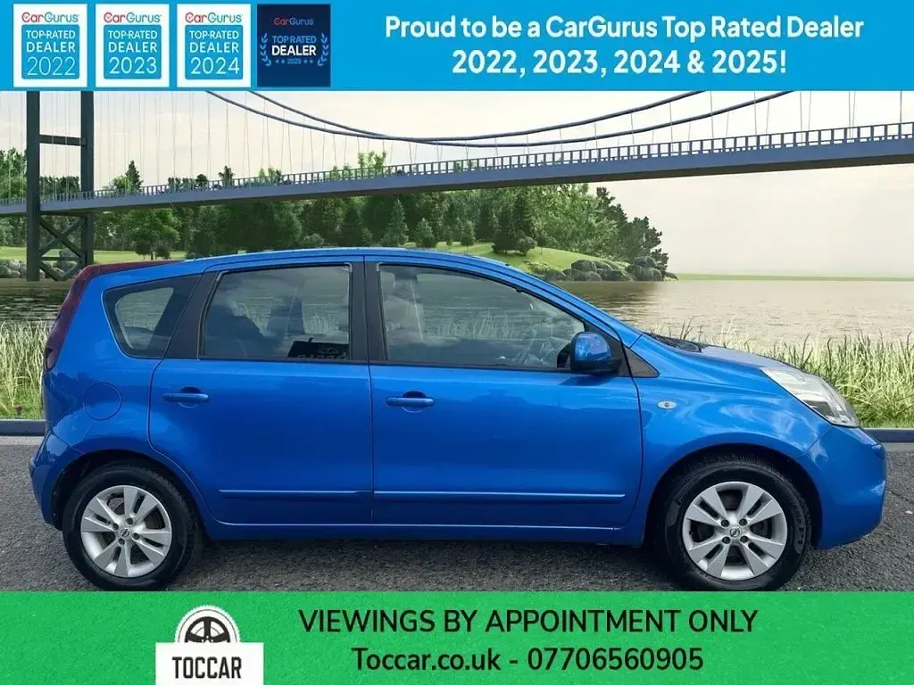 Used Nissan Note Acenta 110 HP (80 kW) 2009 Blue Hatchback