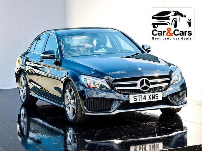 Black Used 2014 Mercedes C200 AMG line Sedan | £12,995 (A bit pricey) - Image 1/4
