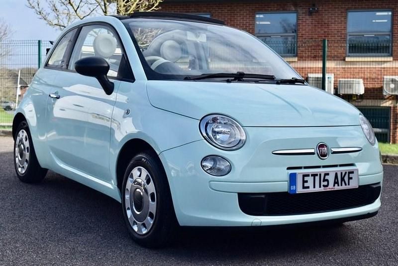 Used Fiat 500C Pop 69 HP (50 kW) 2015 Green Cabriolet