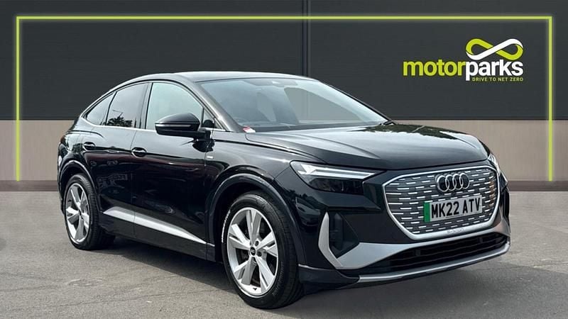 Black Used 2022 Audi Q4 e-tron S-Line SUV | £23,500 (Fair price) - Image 1/4