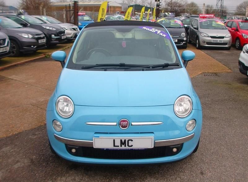Used Fiat 500C Lounge 69 HP (50 kW) 2013 Blue Cabriolet