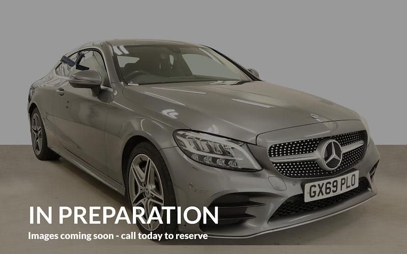 Used Mercedes C300 AMG line 245 HP (180 kW) 2019 Grey Coupe