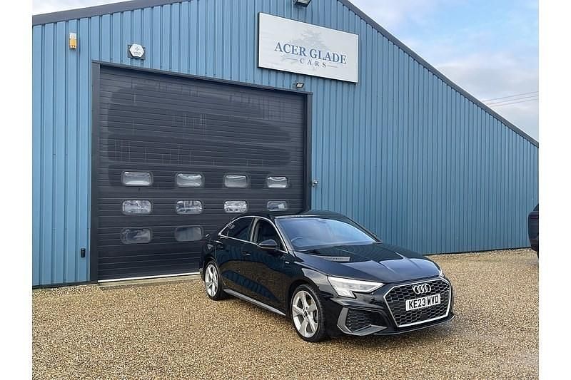 Used Audi A3 S-Line 110 HP (80 kW) 2023 Black Sedan