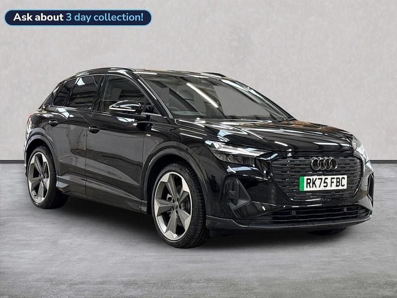 Black Used 2025 Audi Q4 e-tron Black Edition SUV | £40,511 (Good price) - Image 1/4
