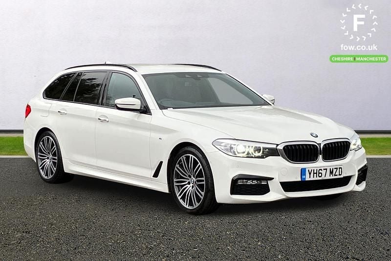 White Used 2017 BMW 520 M Sport Estate | £17,399 (Fair price) - Image 1/4