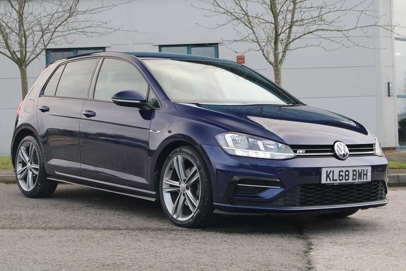 Used VW Golf VII R-line 150 HP (110 kW) 2019 Blue Hatchback