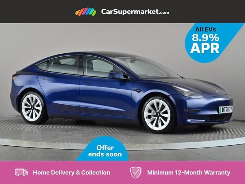 Blue Used 2021 Tesla Model 3 Long Range AWD Sedan | £21,176 (A bit pricey) - Image 1/3