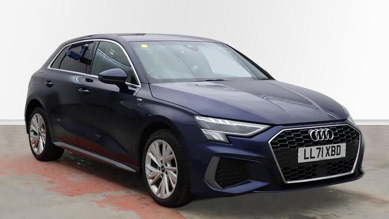 Blue Used 2021 Audi A3 e-tron S-Line Hatchback | £18,899 (Fair price) - Image 1/4