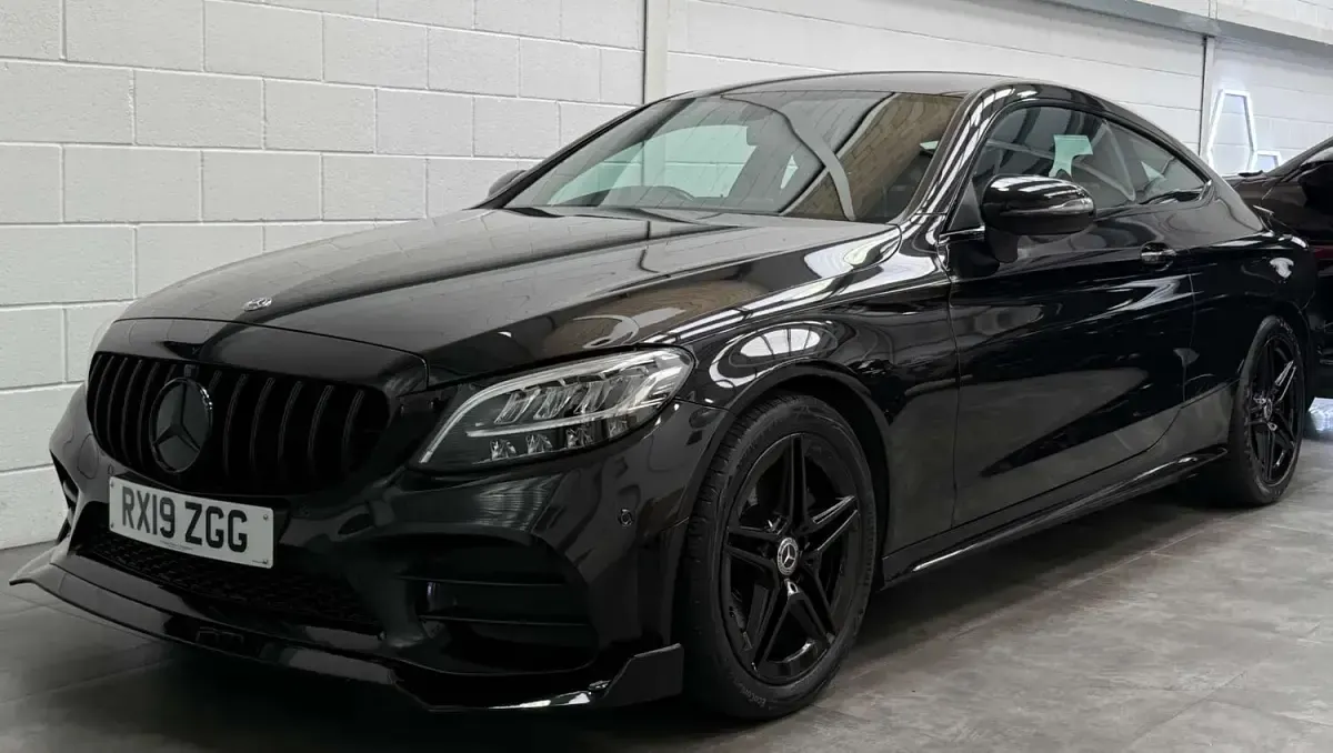 Used Mercedes C200 AMG line 2019 Black Coupe
