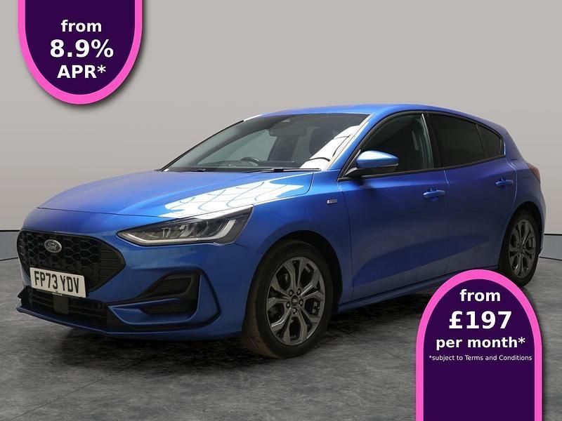 Blue Used 2023 Ford Focus ST-Line Hatchback | £14,092 (Good price) - Image 1/3