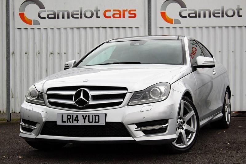Silver Used 2014 Mercedes C220 Sport Edition Coupe | £7,990 (Good price) - Image 1/3