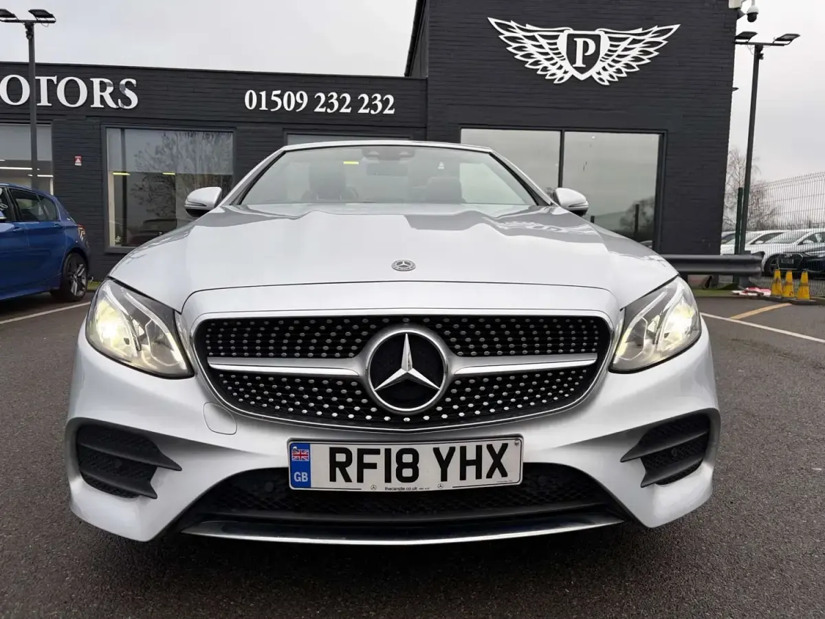 Begagnad Mercedes E220 AMG Line Premium 2018 Silver Cab