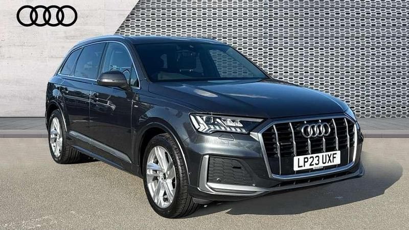 Grey Used 2023 Audi Q7 S-Line SUV | £46,997 (A bit pricey) - Image 1/4