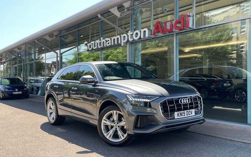 Grey Used 2019 Audi Q8 S-Line SUV | £37,990 (Fair price) - Image 1/4