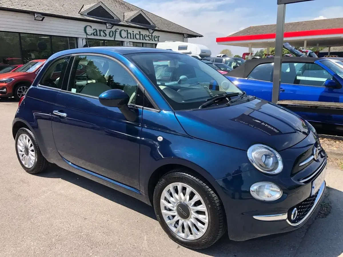 Used Fiat 500 Lounge 69 HP (50 kW) 2018 Blue Hatchback