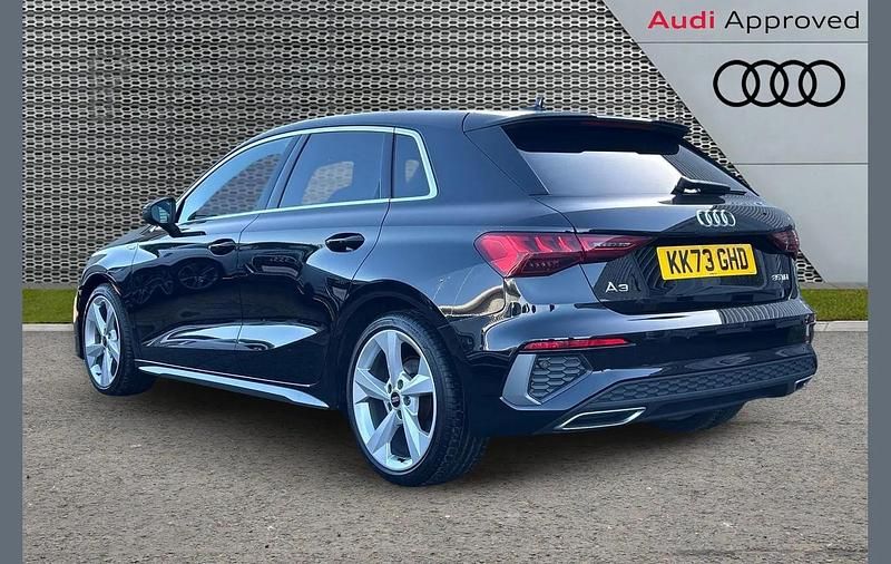 Used Audi A3 S-Line 150 HP (110 kW) 2023 Black Sedan