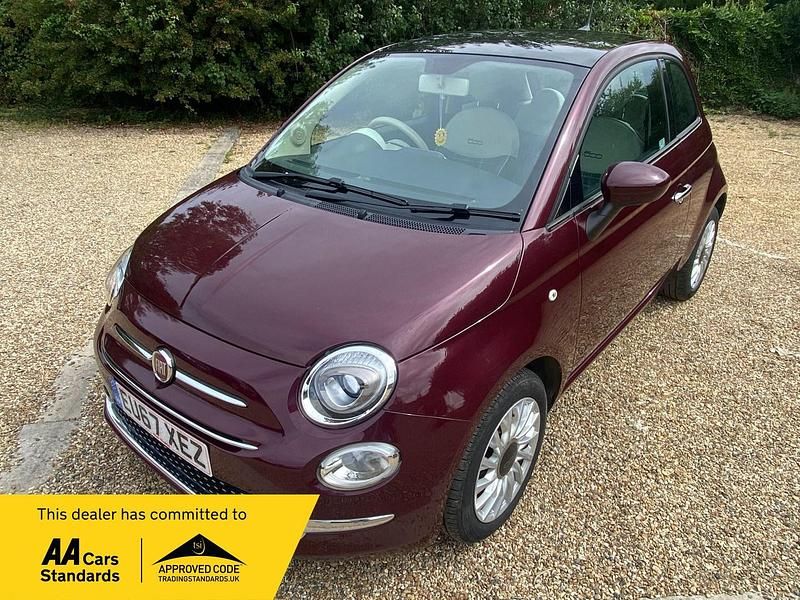 Red Used 2017 Fiat 500 Lounge Hatchback | £6,799 (Fair price) - Image 1/4