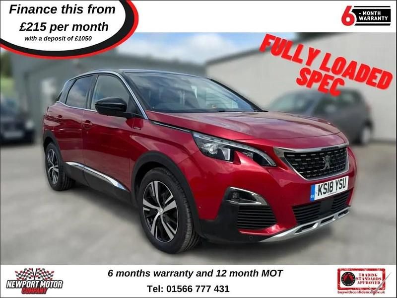 Used Peugeot 3008 GT-line 150 HP (110 kW) 2018 Red Hatchback