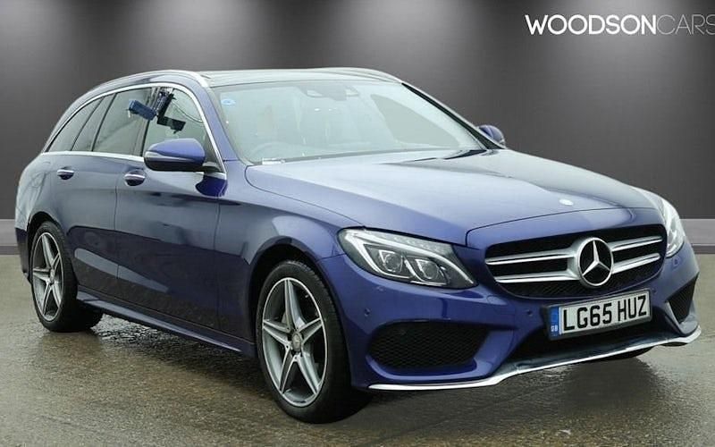 Used Mercedes C200 AMG Line Premium Plus 184 HP (135 kW) 2015 Blue Estate