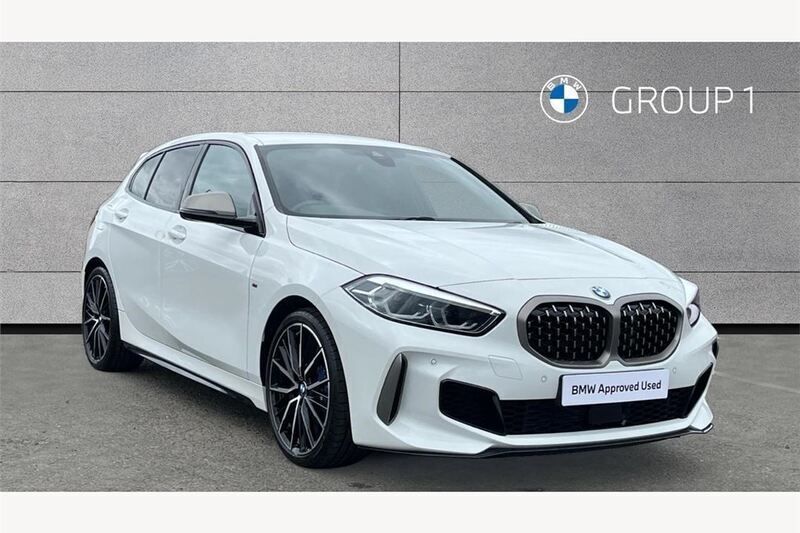 Alpine white Used 2024 BMW M135 Shadowline Hatchback | £29,999 (Good price) - Image 1/4