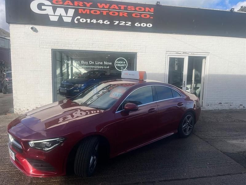 Used Mercedes CLA200 AMG line 160 HP (117 kW) 2020 Red Coupe