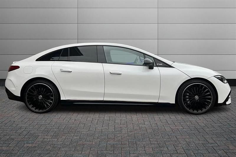 Used Mercedes EQE350 AMG line 214 kW (292 HP) 2025 Opalite white bright Sedan