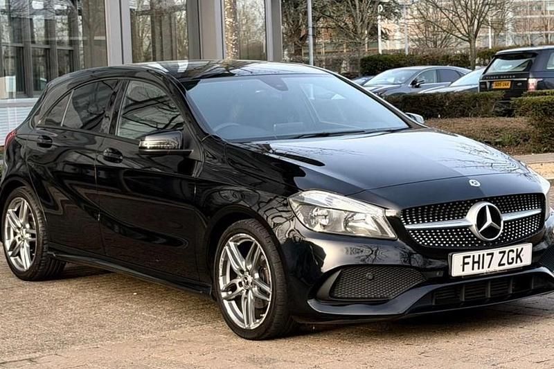 Used Mercedes A180 AMG line 109 HP (80 kW) 2017 Black Hatchback
